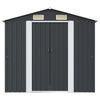 vidaXL Garden Storage Shed Anthracite Steel 204x132x186 cm