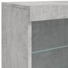 vidaXL Sideboard with LED Lights Concrete Grey 181.5x37x67 cm