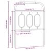 vidaXL Metal Replace Headboard White 75 cm