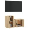 vidaXL 2 Piece TV Cabinet Set Sonoma Oak Engineered Wood