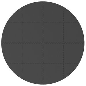vidaXL Pool Ground Mat 16 pcs &Oslash; 235 cm Round EVA Foam Black