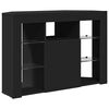 vidaXL Corner LED TV Cabinet Black 100x40x68cm Engineered Wood