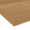 vidaXL Wall Shelf with Shelf 4 pcs Brown 60 x 9 x 3 cm Engineered Wood