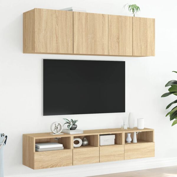vidaXL TV Wall Cabinets 2 pcs Sonoma Oak 40x30x30 cm Engineered Wood