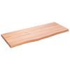 vidaXL Bathroom Countertop Light Brown 100x40x(2-4) cm Solid Wood