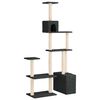 vidaXL Cat Tree with Sisal Scratching Posts Dark Grey 177.5 cm