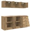 vidaXL Garage Cabinets 6 pcs Artisan Oak Engineered Wood