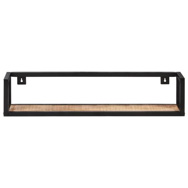 vidaXL Wall Shelves 2 pcs 80 cm Rough Mango Wood