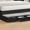 vidaXL Bed Drawers Black Oak 135 x 36.5 x 16.5 cm Engineered Wood