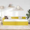 vidaXL Corner Bed Frame with Headboard Yellow 80 cm x 200 cm Velvet
