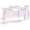 vidaXL MDF Radiator Cover 205 cm