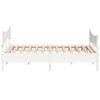 vidaXL Bed Frame without Mattress White 180x200 cm Super King Solid Wood Pine