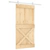 vidaXL Sliding Door 100 x 210 cm Solid Pine Wood (Untreated)