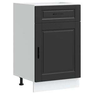 vidaXL Kitchen Base Cabinet&nbsp;Porto Black Engineered Wood