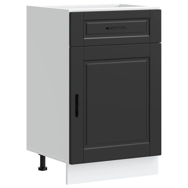 vidaXL Kitchen Base Cabinet&nbsp;Porto Black Engineered Wood