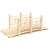 vidaXL Garden Bridge with Railings 150x67x56cm Solid Wood Spruce