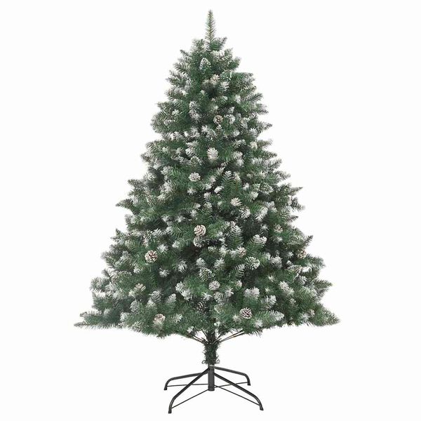 vidaXL Artificial Christmas Tree with 300 LEDs with Stand Green 240 cm
