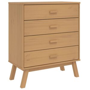 vidaXL Drawer Cabinet OLDEN Brown Solid Wood Pine