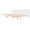 vidaXL Bed Frame with Headboard White 160 x 220 cm Solid Pine Wood
