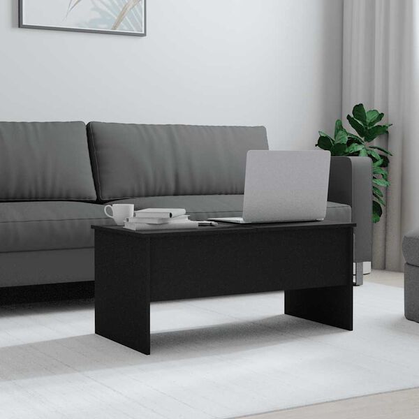 vidaXL Coffee Table Black 102x50.5x46.5 cm Engineered Wood