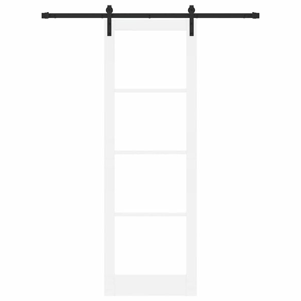 vidaXL Sliding Door ORKDAL White and Black 78 x 232 cm