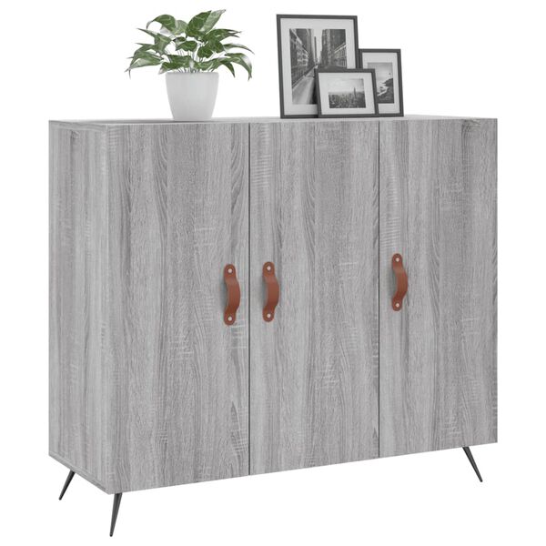 vidaXL Sideboard Grey Sonoma 90x34x80 cm Engineered Wood