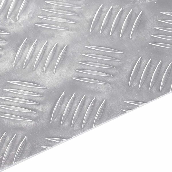 vidaXL Stair Tread Rectangular 4 pcs Silver 50 x 30 cm Aluminium