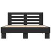 vidaXL Bed Frame without Mattress Black 140x190 cm
