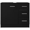 vidaXL Sink Cabinet Black 63x30x54 cm Engineered Wood