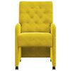 vidaXL Dining Chairs with Wheels 2 pcs Yellow 58 x 67 x 97 cm Velvet