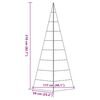vidaXL Metal Christmas Tree for Decoration Black 210 cm