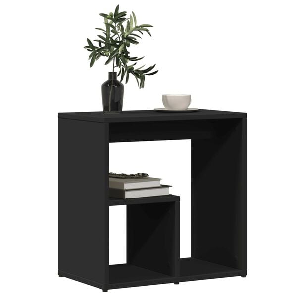 vidaXL Side Tables 2 pcs Black 50x30x50 cm Engineered Wood