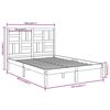 vidaXL Bed Frame without Mattress White Solid Wood 160x200 cm