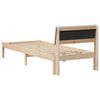 vidaXL Bed frame Brown and light grey 80 x 200 cm Solid pine wood