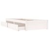 vidaXL Bed Frame without Mattress with Drawers White 100x200 cm (814940+814990)