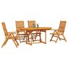 vidaXL Garden Dining Set Folding 5 pcs Brown Solid acacia wood
