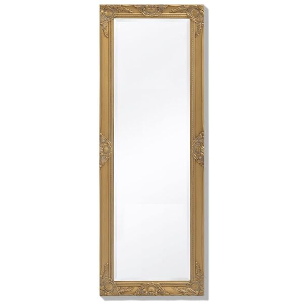 vidaXL Wall Mirror Baroque Style 140x50 cm Gold
