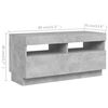 vidaXL TV Cabinet with LED Lights Concrete Grey 180x35x40 cm