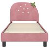 vidaXL Children's Bed Frame with Headboard Pink 80 x 160 cm Velvet