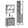vidaXL 3 Piece Bathroom Furniture Set Grey Sonoma Engineered Wood