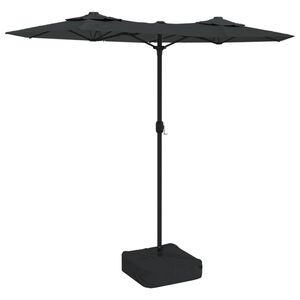 vidaXL Double-Head Garden Parasol Anthracite 316x145 cm