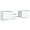 vidaXL TV Cabinet with LED Lights White 120x30x36 cm