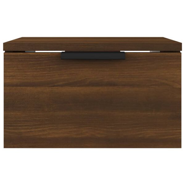vidaXL Wall-mounted Bedside Cabinet Brown Oak 34x30x20 cm