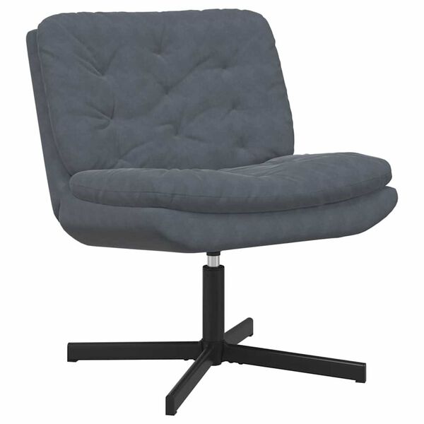 vidaXL Swivel Relaxing Chair Dark Grey 63 x 75 x 76 cm Velvet