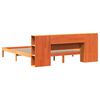 vidaXL Bookcase Bed without Mattress Wax Brown 180x200 cm Super King Solid Wood Pine