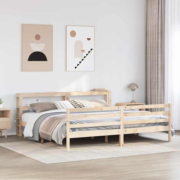 vidaXL Bed Frame without Mattress 200x200 cm Solid Wood Pine