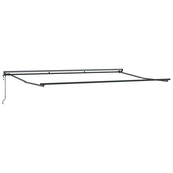 vidaXL Awning Frame Retractable Anthracite 5 x 3 m Powder-coated Steel