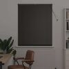 vidaXL Window Blind with Curtains Manual Black Aluminium
