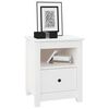 vidaXL Bedside Cabinet White 40x35x49 cm Solid Wood Pine