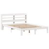 vidaXL Bed Frame with Headboard without Mattress White 140x190 cm